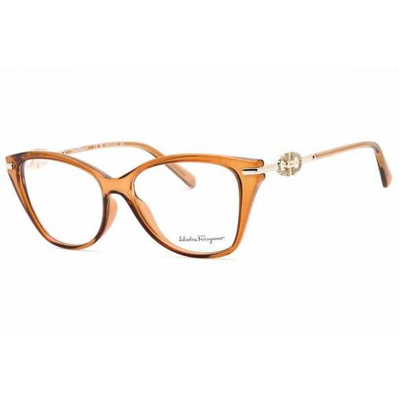 New Salvatore Ferragamo SF-2937R 261 Crystal Caramel Eyeglasses 54/15/140 main image 4